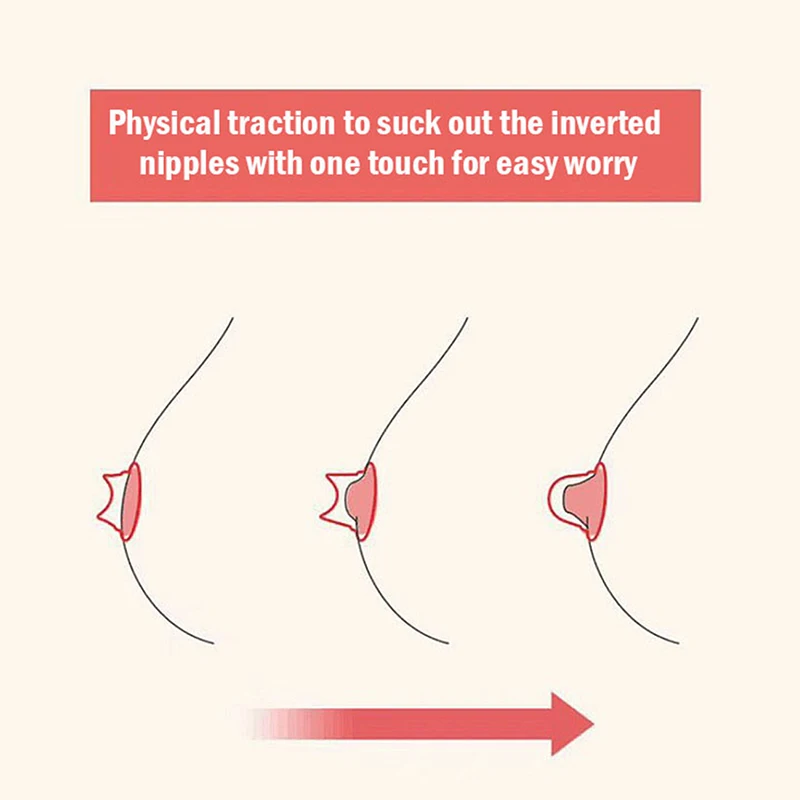 2PCS Silicone Nipple Corrector Nipple shield sucker for Flat Inverted Nipples 5