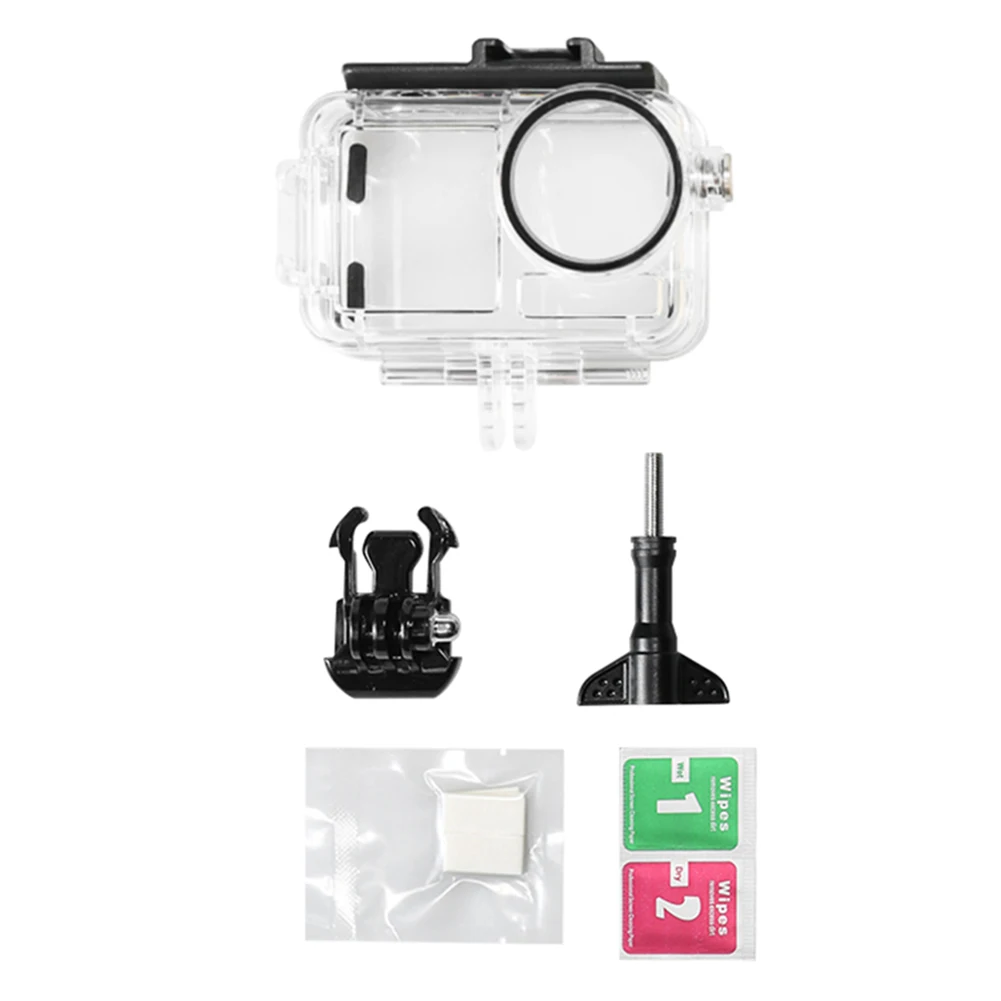 60M Waterproof Case Diving Housing Case with Anti-Fog Underwater Dive Housing Action Camera Accessory for DJI Osmo Action 5 Pro/4/3 Camera Accessories