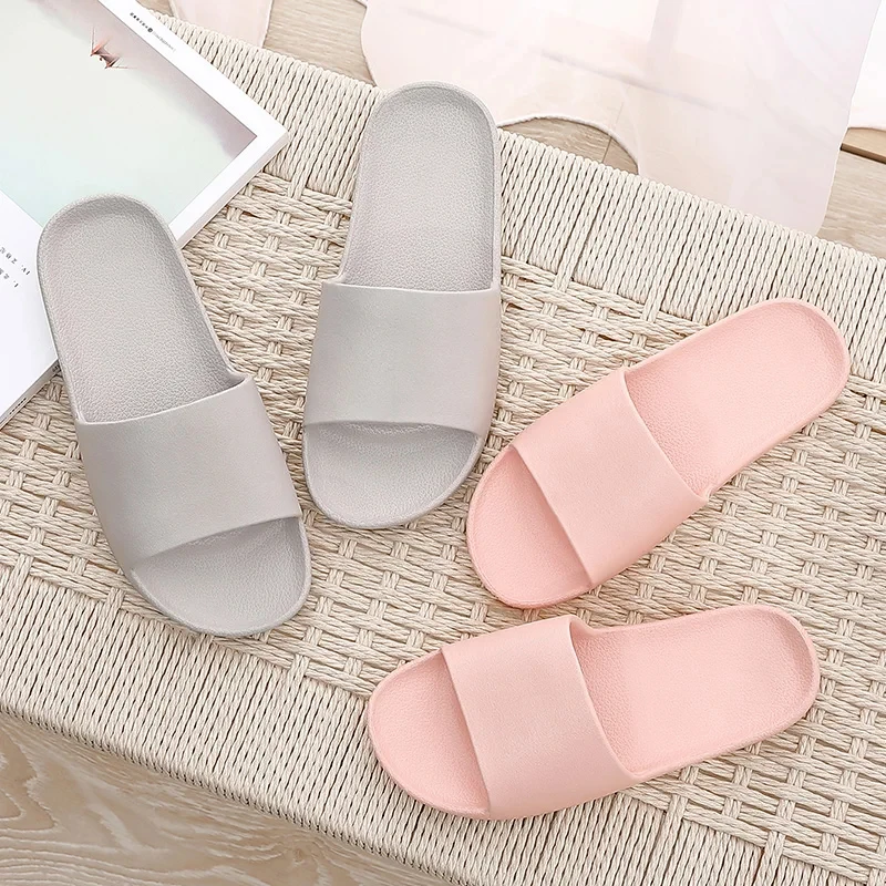 

A718ZXW Summer Bathroom Slippers Men Slides Simple House Household Home Indoor Non-slip Slipper Sandals Flip Flops