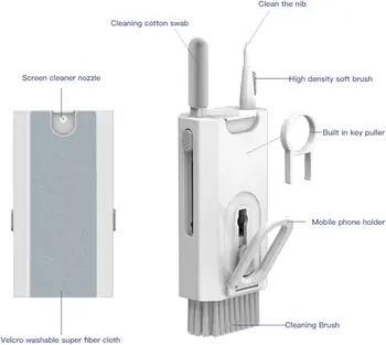 Cleaning Tool for Airpods case Computer Keyboard Brush Set Earbud 8 in 1 Cleaning Pen iPhone