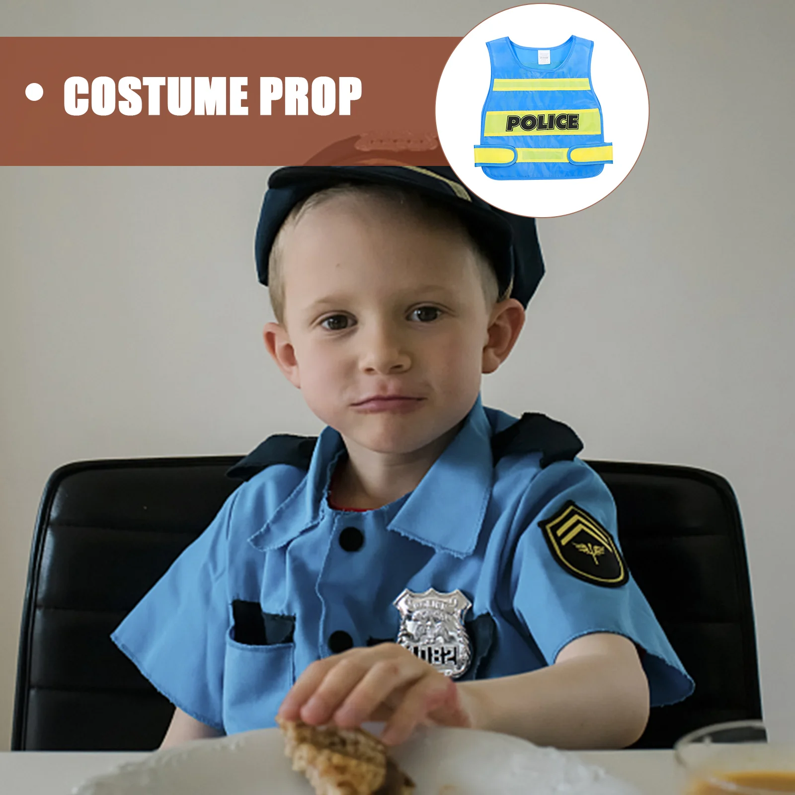 Toddler Police Costume Kids Clothing Cosplay Vest for Make up Child Boys Outfit 4