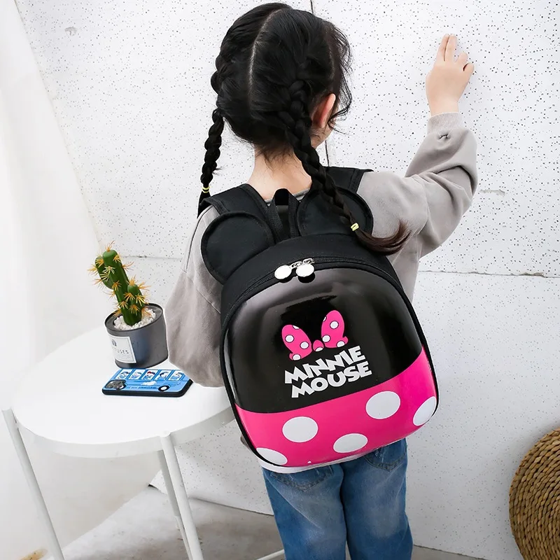 Disney Mickey mouse Minnie Children's school bag kindergarten boy girl baby backpack 2-5  minnie cute cartoon egg shell backpack 3
