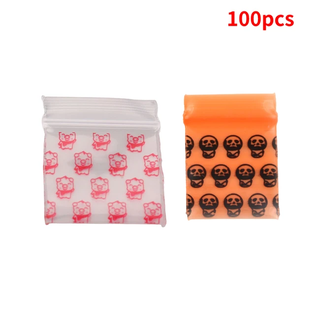 Bolsas de plástico con cierre hermético para guardar pastillas, Mini bolsas  con cierre de cremallera, 100 piezas - AliExpress