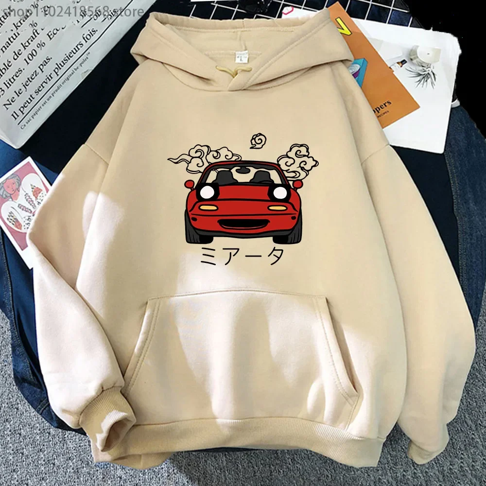

Anime Initial D Hoodie JDM Japanese Automotive Miata MX5 Printed Sweatshirts Women Crewneck Hoody Men Long Sleeve Pullover Tops