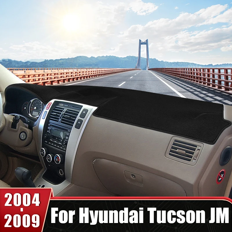 

For Hyundai Tucson JM 2004 2005 2006 2007 2008 2009 Car Dashboard Cover Mat Instrument Panel Carpet Non-Slip Pad Accessories