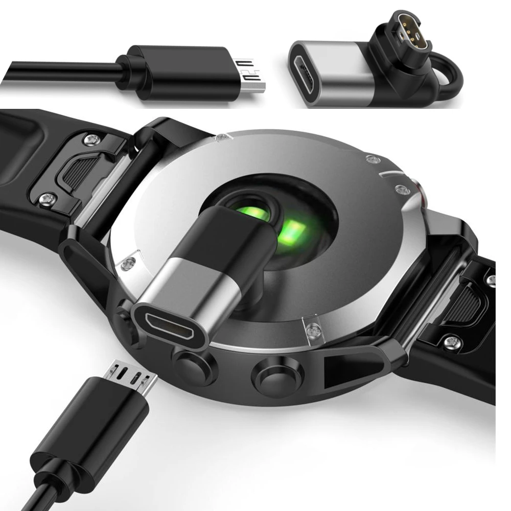 

USB Charging Cable for Garmin Fenix 7 7S 7X 6 6S 6X 5 5S 5X Vivoactive 3 4 4S Venu 2 2S SQ With Dustproof Plug Cover Adapter