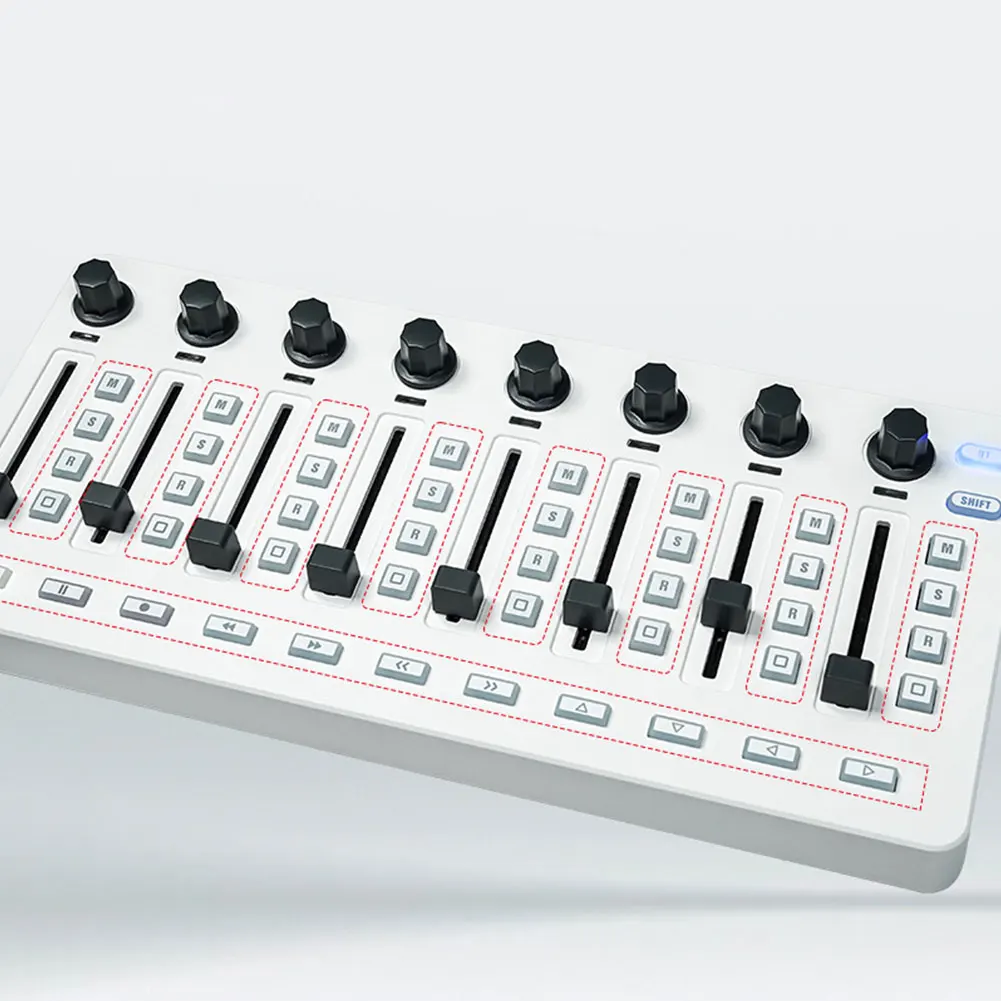 무선 MIDI 컨트롤러 BT 연결 USB 컨트롤러 믹서 무선 컨트롤러 (윈도우/iOS/안드로이드용)