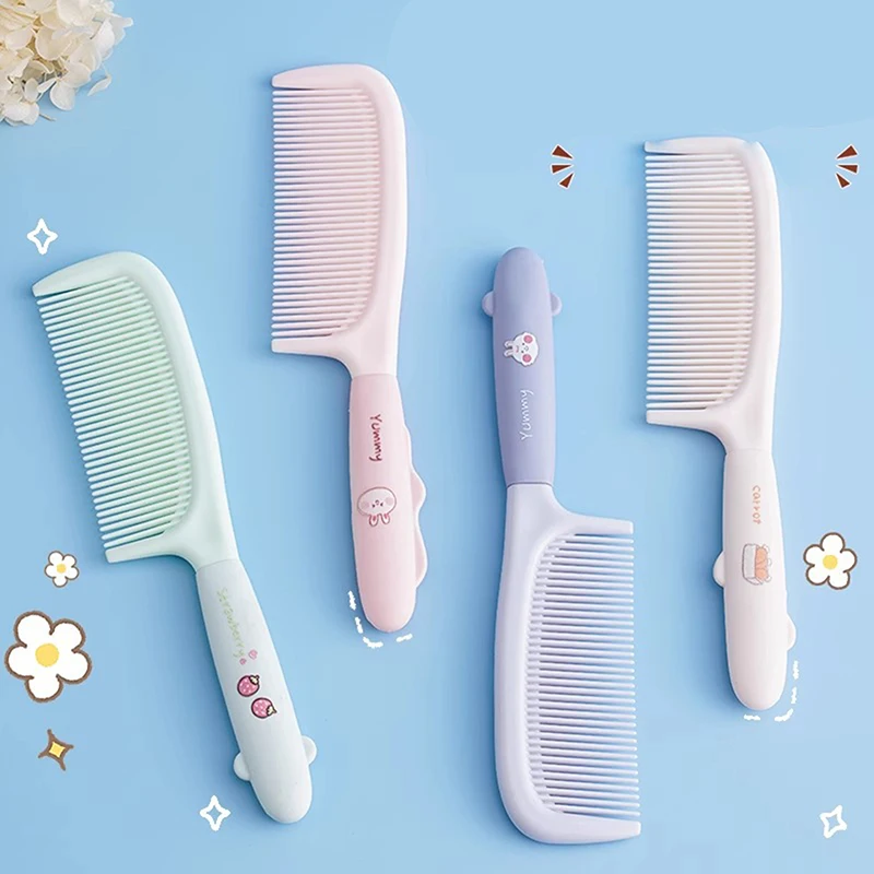 

Cute Kawaii Cartoon Long Hair Brush Comb Princess Household Untangling Hairbrush Care Tools For Girls Women Baby