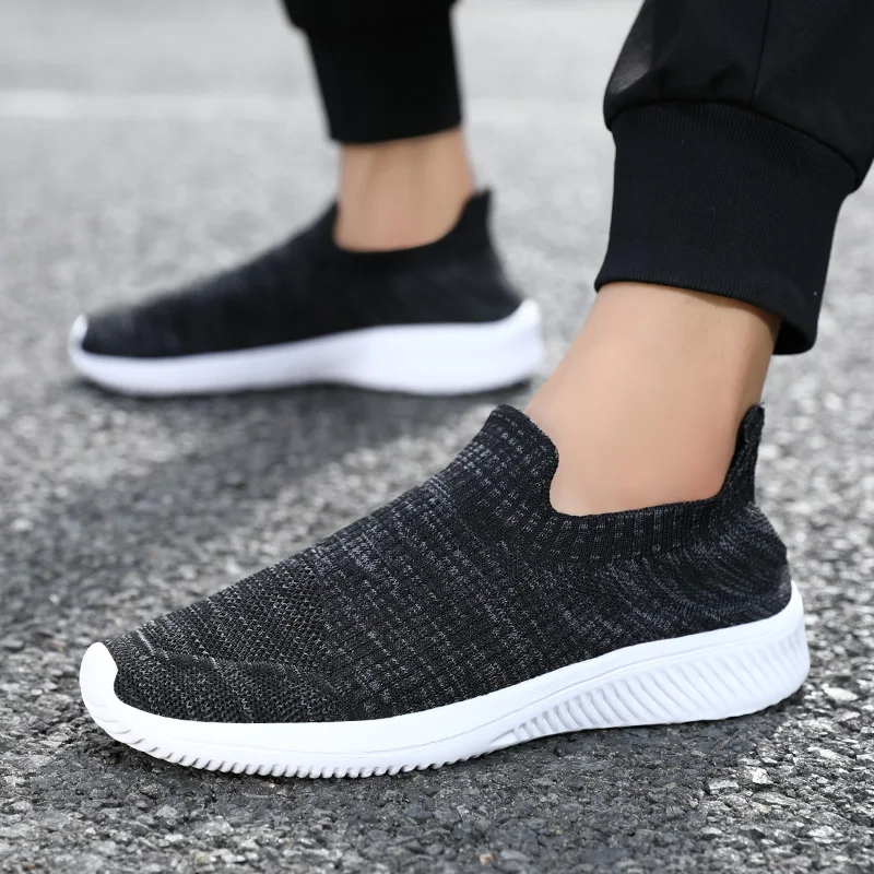 YRZL Men's Casual Shoes Fashion Breathable Flats Shoes Slip on Man Sneakers Summer 2024 Walking Vulcanized Shoes Male Footwear