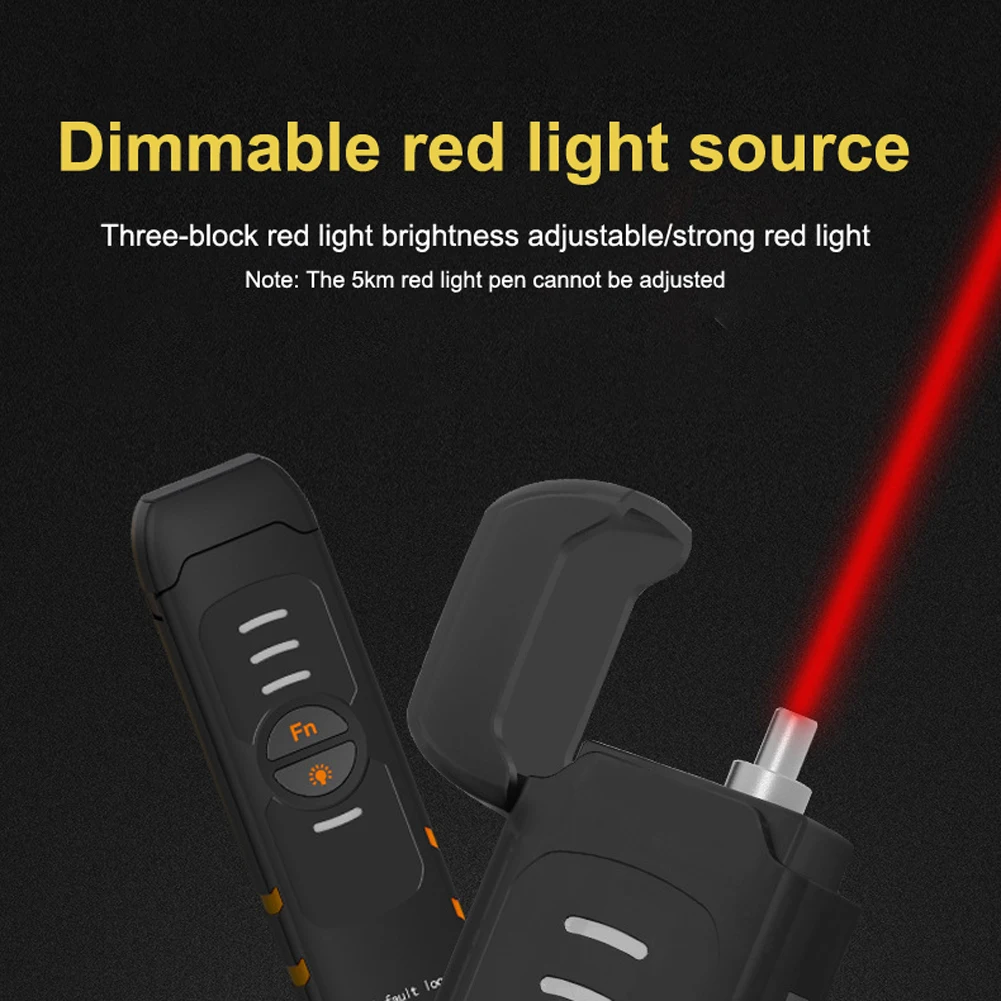 Free Shipping  Handheld Fiber Optic Tester Portable Pen Type Red Light Visual Fault Locator Rechargeable Optical Cable Test Opti