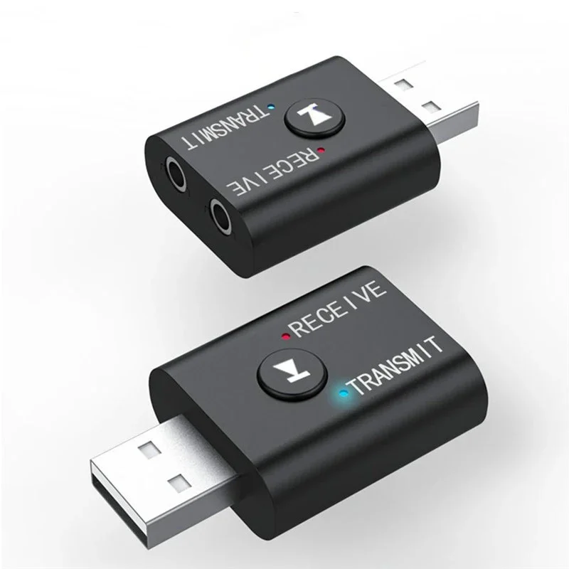 Bluetooth Adapter Bluetooth Transceiver Adapter Audio Adapter Bluetooth Aux Adaptor Wireless USB Adapter 2 In1 USB Wireless Bluetooth Adapter 5.0 Transmiter For Computer TV Laptop Speaker Headset Adapter Receiver