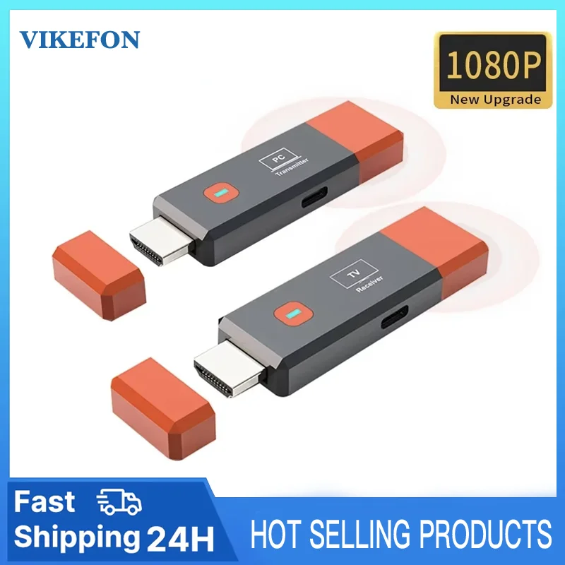 50M Wireless HDMI Video Transmitter Receiver Kit HDMI Extender Adapter TV Stick Dongle for Monitor Projector Laptop