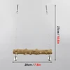 Wood Parrot Stand Pole Swing Toy with Bell for Bird Tiger Skin Claw Grinding Beak Grinding Stand Pole Bird Cage Accessories 2