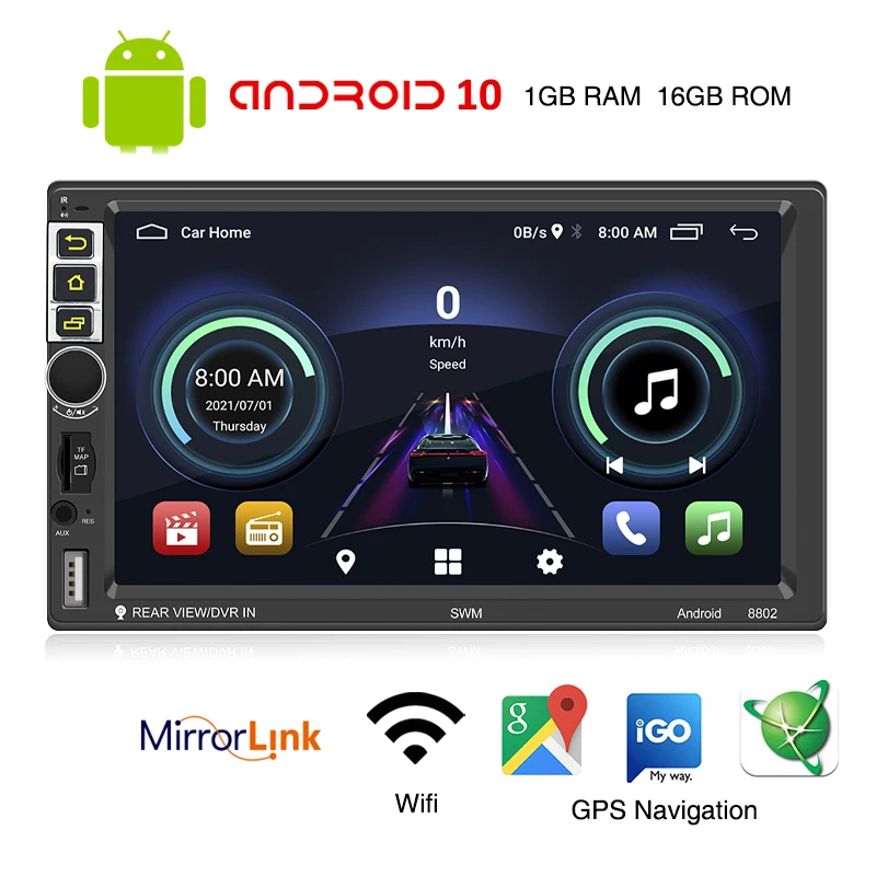 2 Din Android Auto Radio Wireless Carplay Android-Auto Bluetooth