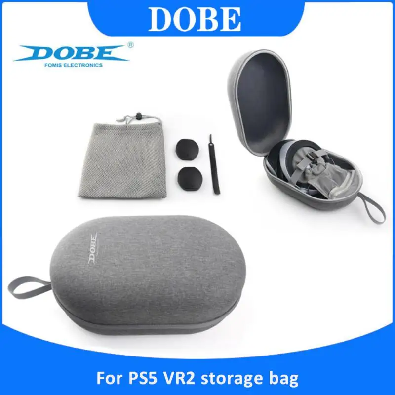 

For PS VR2 storage bag set includes lens protection cover+storage bag+bandage to store VR helmet VR handle protection hard bag