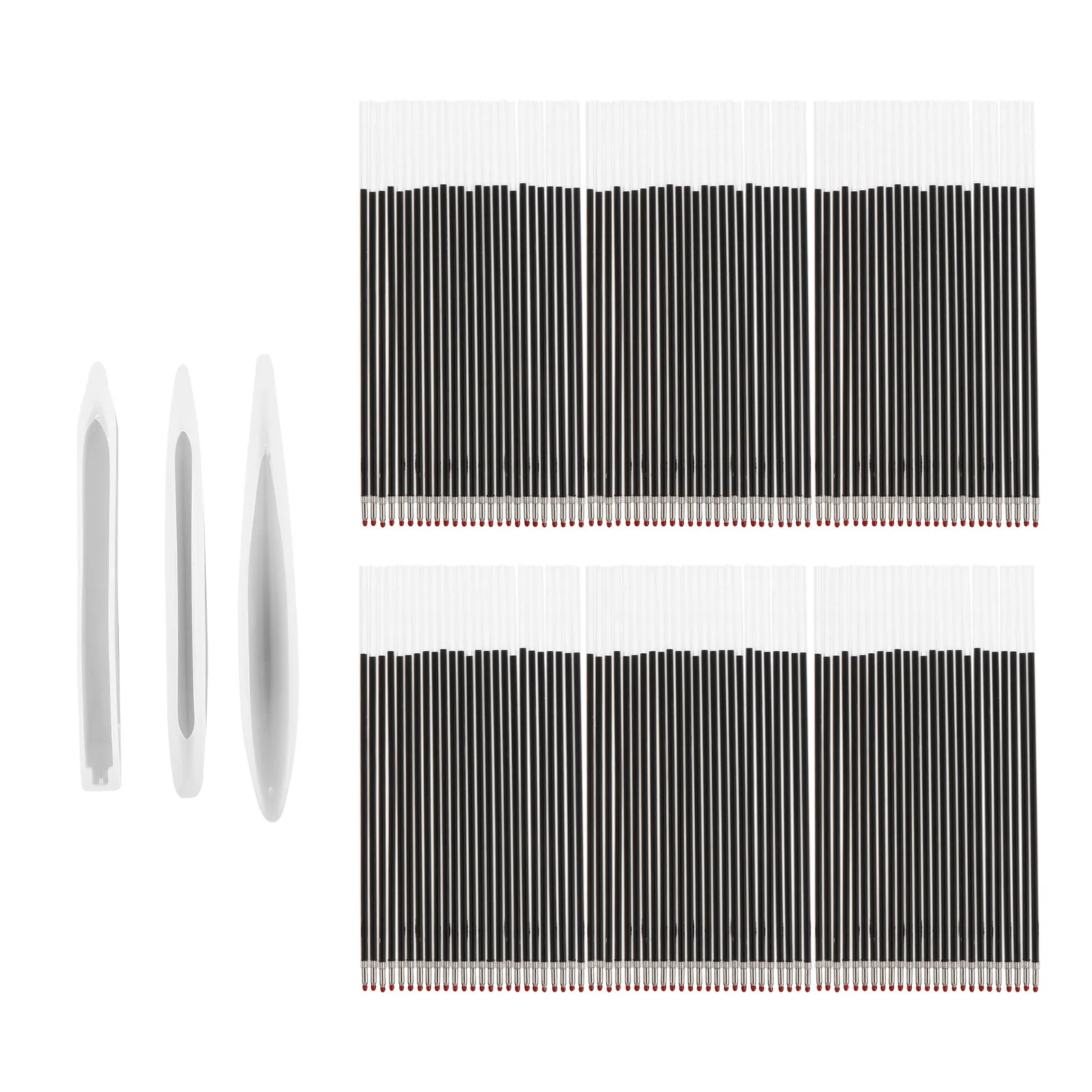 3Pcs DIY 볼펜 금형 키트 프리미엄 실리콘 에폭시 주조 금형 부드럽고 유연한 재사용 가능 사무실 학교 선물용