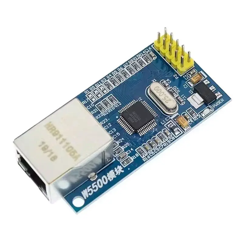 5PCS W5500 이더넷 네트워크 모듈 TCP/IP 51/STM32 SPI 인터페이스 W5100을 통한 마이크로컨트롤러 프로그램
