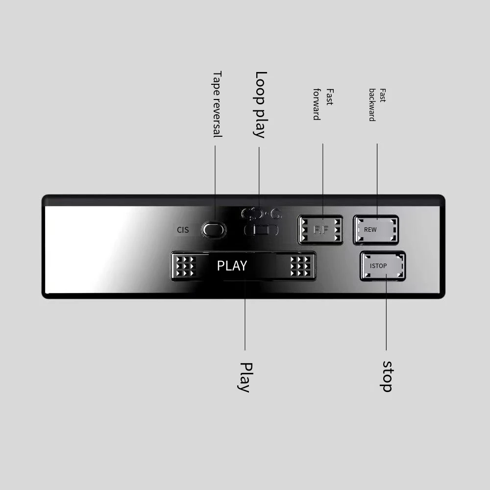 Bluetooth Cassette Player Vintage Nostalgic Classic Sliver Auto-flip Tape Hi-fi Cassette Player FM Radio