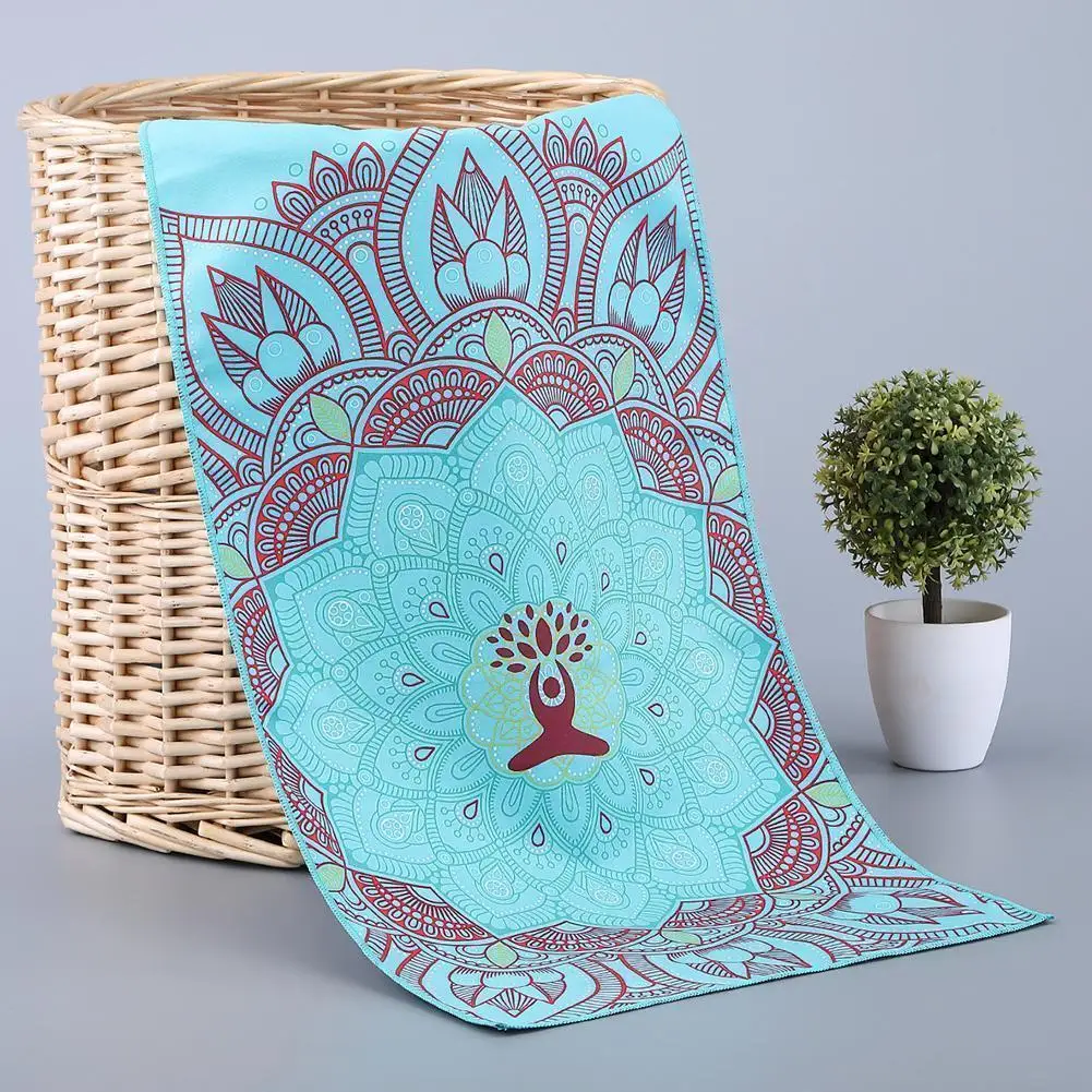 

Quick Drying Yoga Towels Portable Fitness Yoga Sports Antislip Sport Towel Print Pilates Mat Outdoor Mat Soft Indoor Patter C0A9