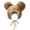 Women Winter Hat Unisex Cartoon Thicken Bear Head Shape Windproof Cap Photo Props Bear Ears Women Men Beanie Women Headwear 6