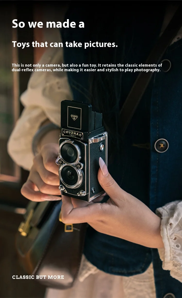 Stylish ChuZhao CCd Retro Vintage Camera Twin-Lens Reflex for