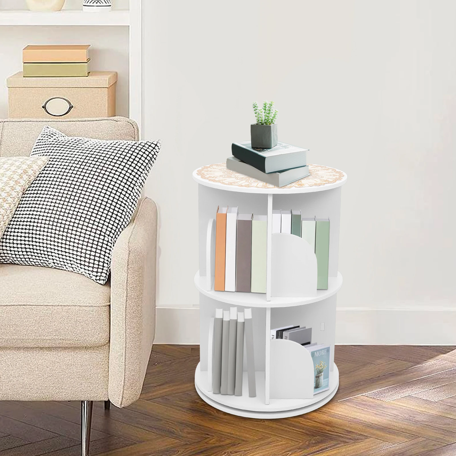 360° Rotating Bookshelf 6