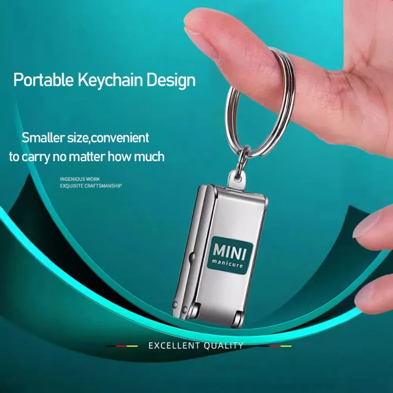 Collapsible Travel Nail Clipper - Stainless Steel Portable Fingernail Cutter, Compact Manicure Tool for Toe & Finger Nails