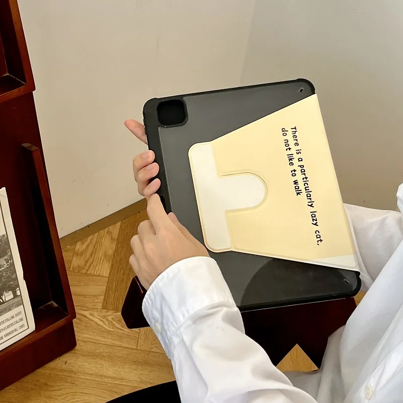 rotação caso protetor para ipad ar mini bonito animal crianças capa com suporte de lápis