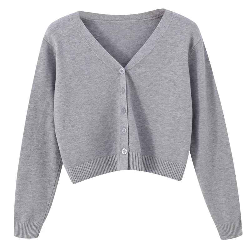 

Women’s Sweater Cropped Cardigan Knit Shrugs for Dresses Tops Button Down Lightweight Soft