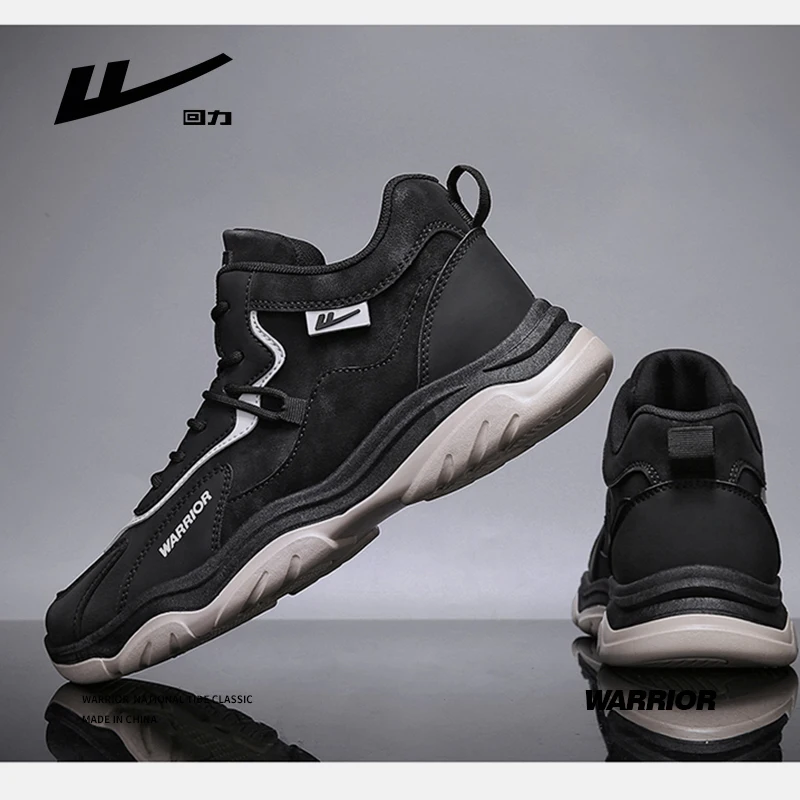 

Warrior Martin Boots 2023 High Heels Sneakers For Man Classic Vintage Lace-up Autumn Winter Platform Couple Work Shoes