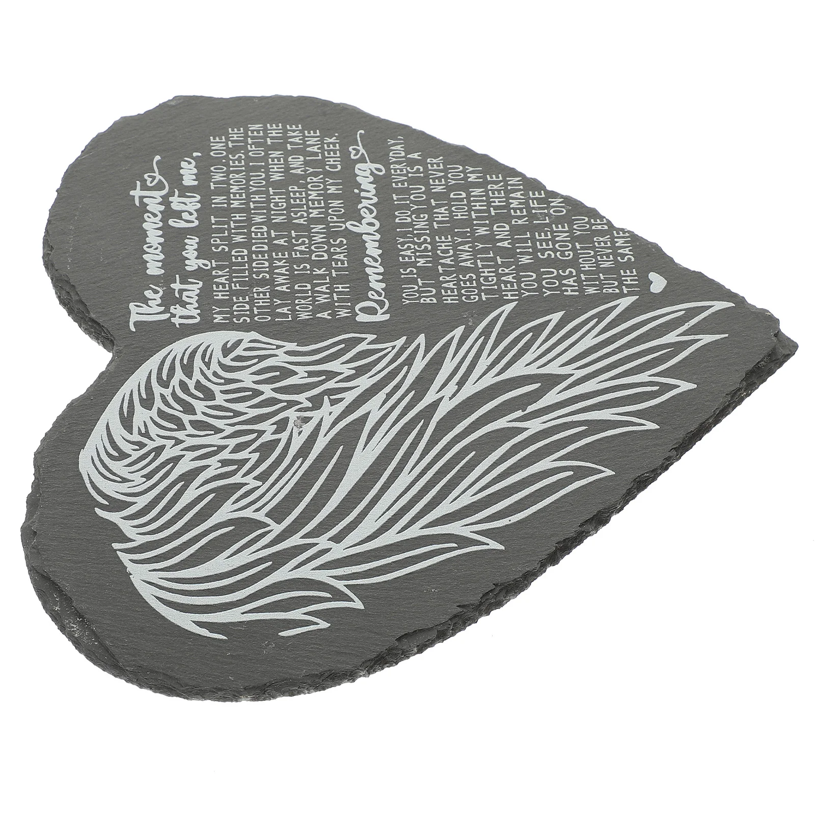

Memorial Stone Ornaments Garden Heart Decor Pet Markers Grave Rock Loved Family
