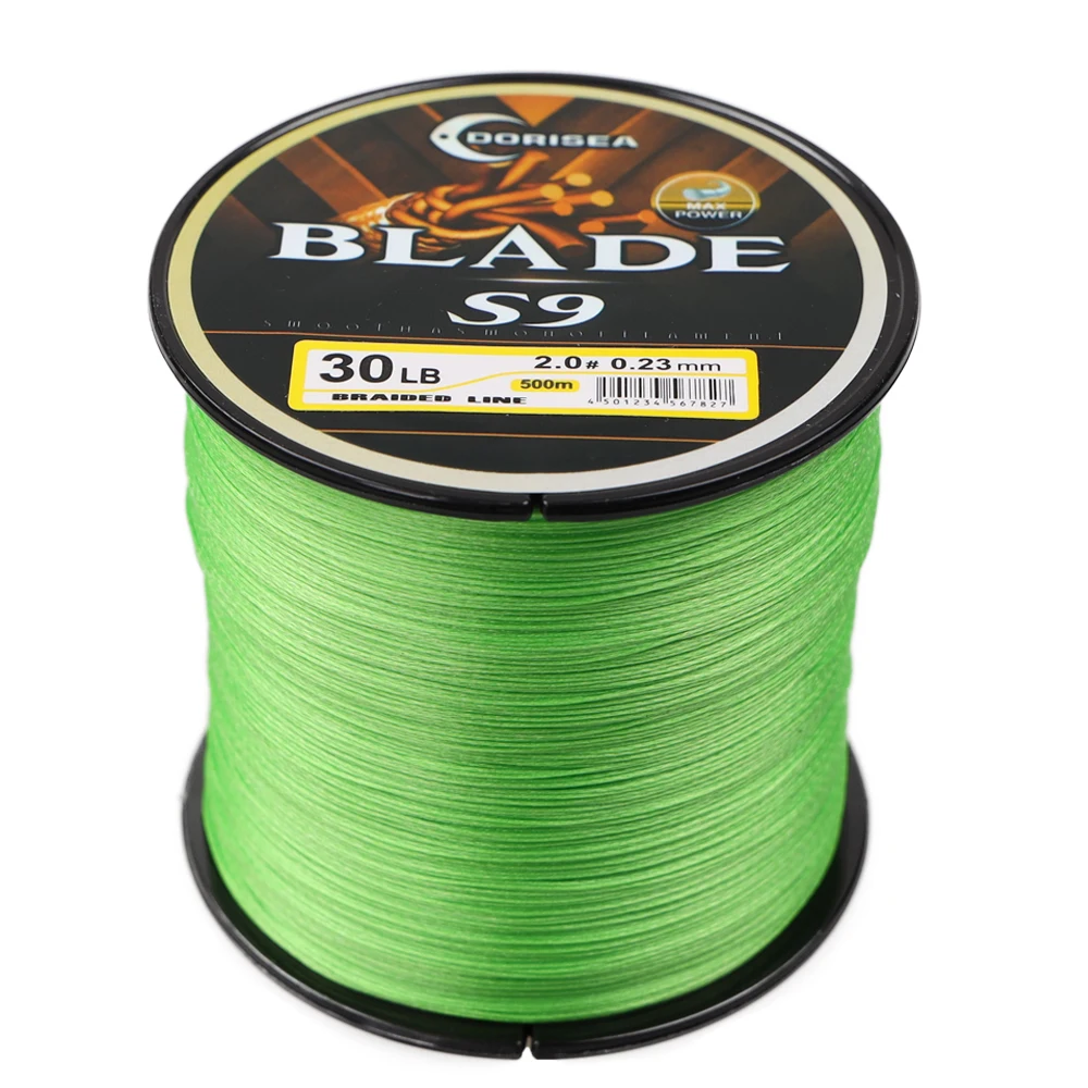 Ligne Abrasion Ligne De Pêche Tressée Dorisea 1000m - Polyéthylène - Résistance 227kg - Diamètre 0.12mm Vert Fluorescent Fil Pêche Petit Diamètre Sensible