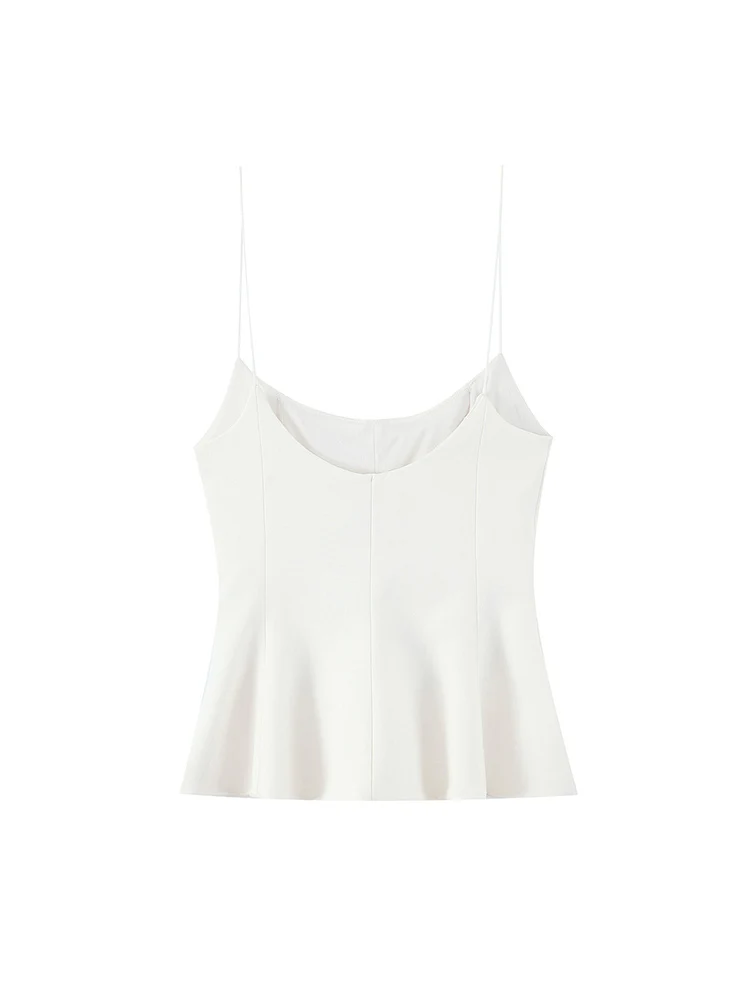 TFMLN 2025 New Women Camisole Tops Sleeveless Slim Sling T-shirt Solid Summer Sling Tops Fashion Female Solid Casual Vest Tops