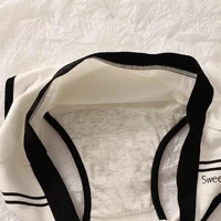 Sous-vêtements en coton pour femmes, culotte sexy, entrejambe mi-taille, style sportif japonais, caleçon respirant pour filles, lingerie simple 3