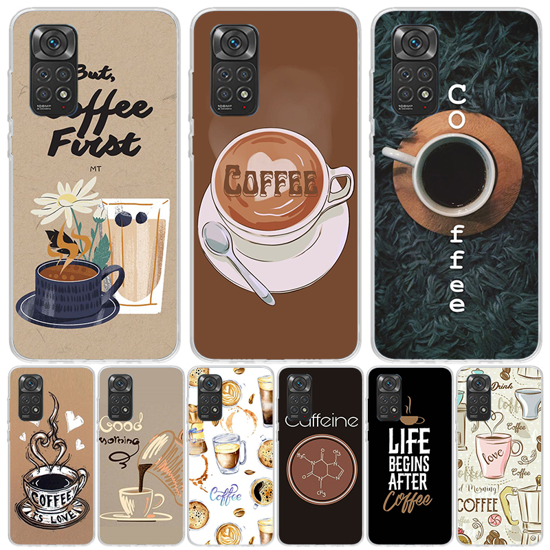 Coffee Wine Cup Case Phone Cover for Xiaomi Redmi Note 14 13 12S 12 11S 11 11T 11E 10S 10 Pro Plus 5G Trend Fundas Note 13 12S 1