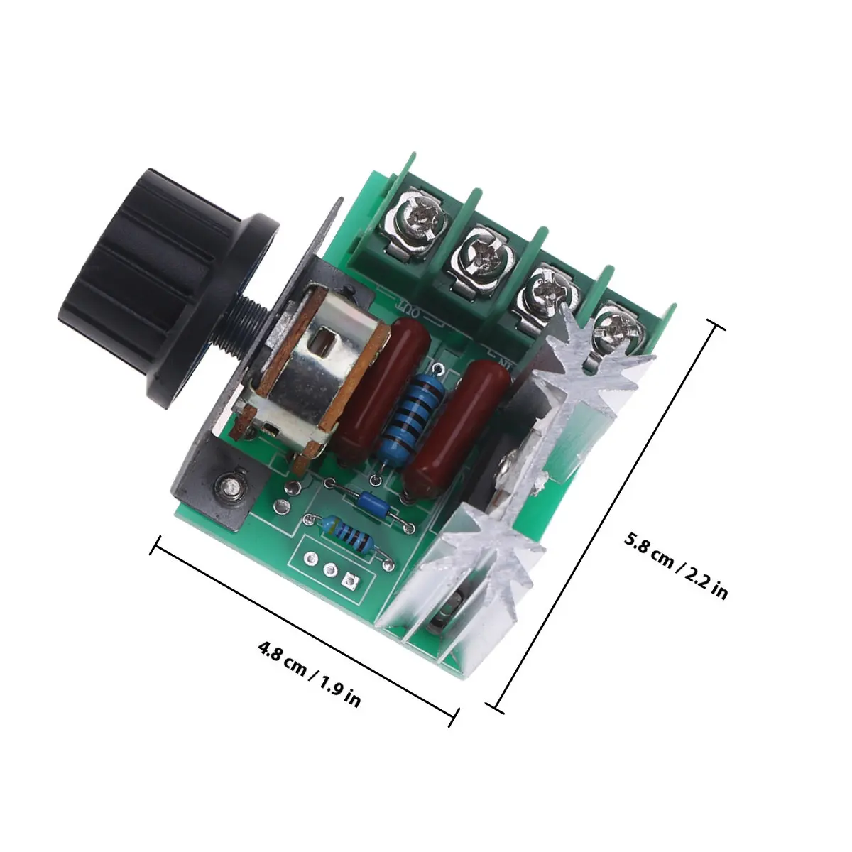 2pc 2000W 220V 고전력 전압 조정기 모터 용 전자 컨트롤러 용 전자 컨트롤러 온수기 램프 저항 부하 도구
