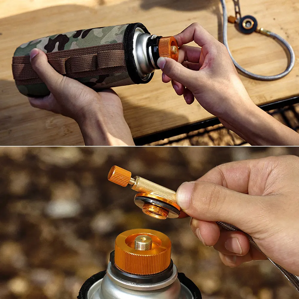 Outdoor Camping Stove Gas Tank Adapter Gas Burner Conversion Head Picnic Stove Propane Refill Adapter Converter Camping Supplies