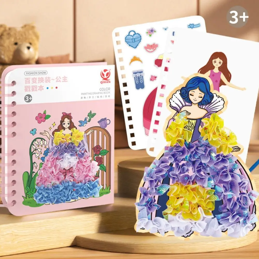 창의적인 공예 DIY 페인팅 스티커 교육용 공주 요정 마법 예술 수제 드레스업 게임 예술 공예