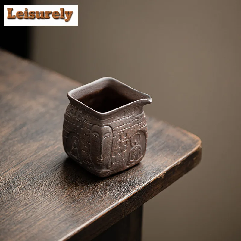 125ml Zen Shadow Buddha Old Rock Tea Pitcher Tea Divider Cha Hai Dispenser Justice Cup Kung Fu Tea Fair Mug Teaset Accessories