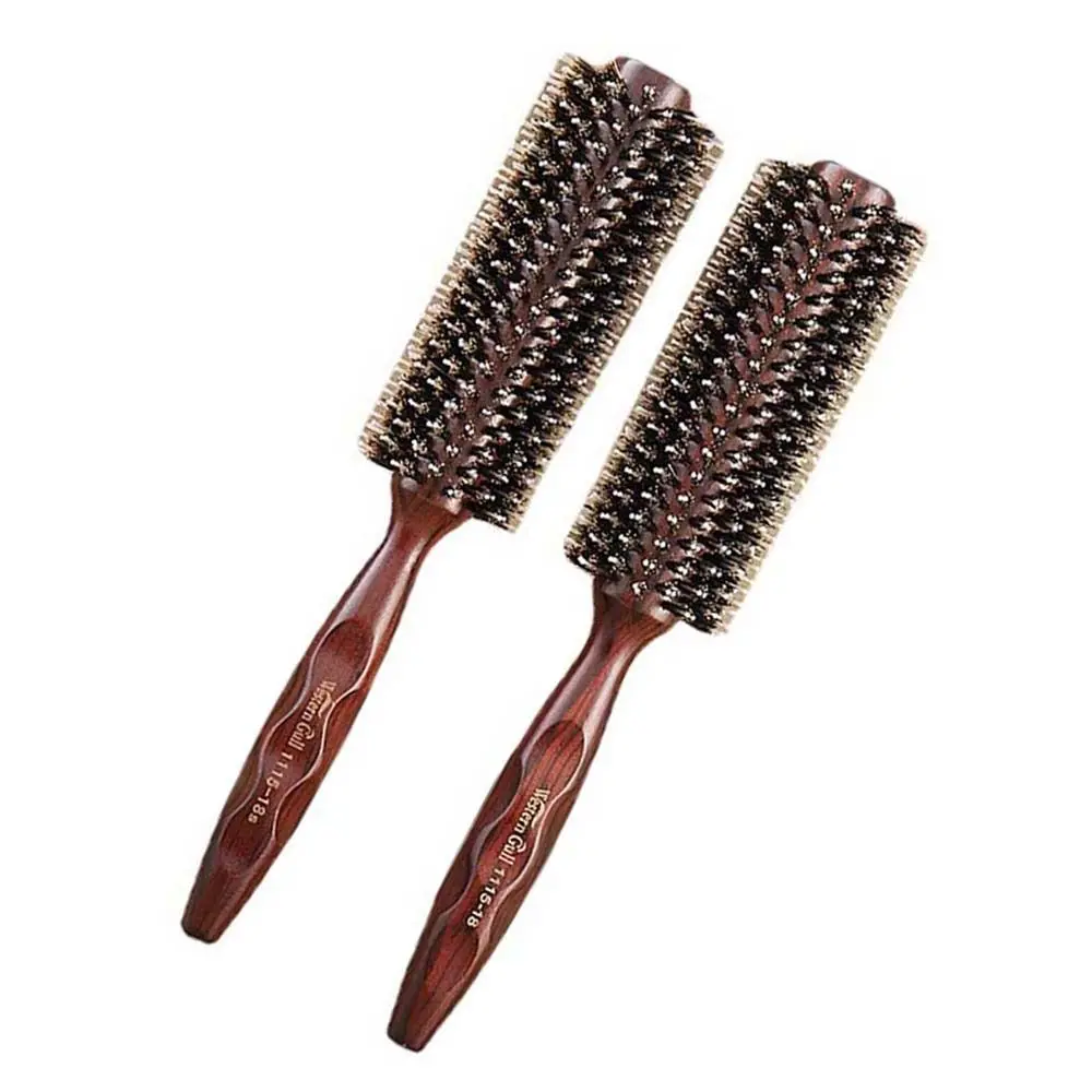 

Hair Accessories Porcine Bristle Curly Hair Comb Hair Styling Tool Hairdressing Rolling Curly Comb Hair Roller Comb Wood