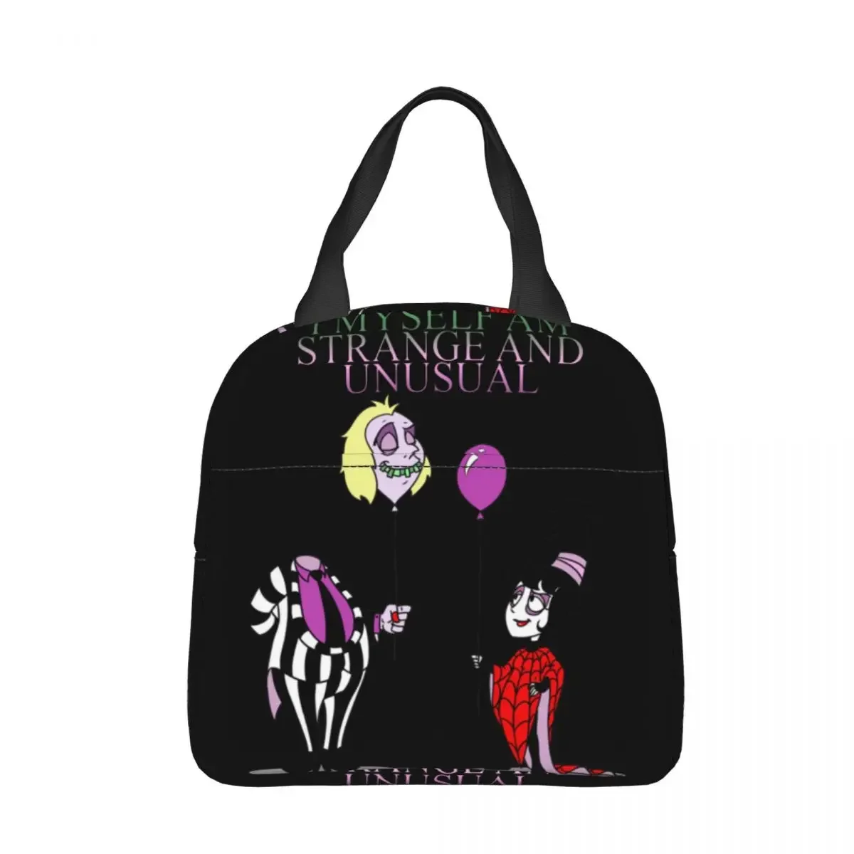 

I Myself Am Strange Unusual Insulated Lunch Bag Beetlejuice Lydia Lunch Container Cooler Bag Lunch Box Tote College Food Bag