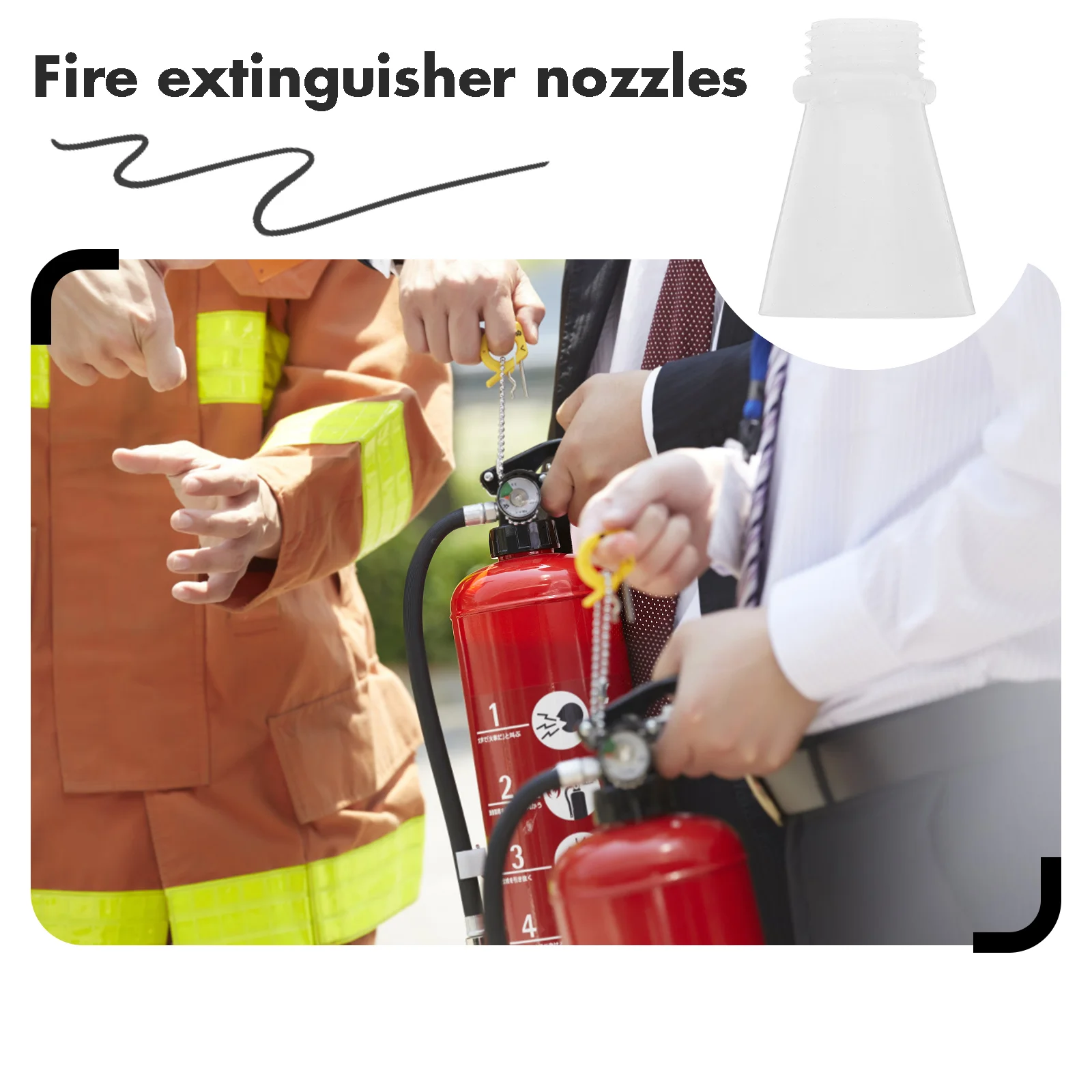 50 Pcs Extinguishing Fire Extinguisher Accessories Hose Nozzle Replacement Transparent Plastic Nozzles for