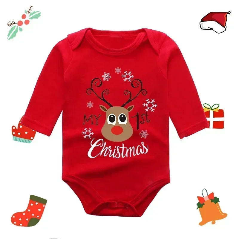 Cotton Romper Baby Bodysuit Summer Jumpsuit Baby Jumpsuit Baby Clothing Infant Newborn My First Christmas Rompers