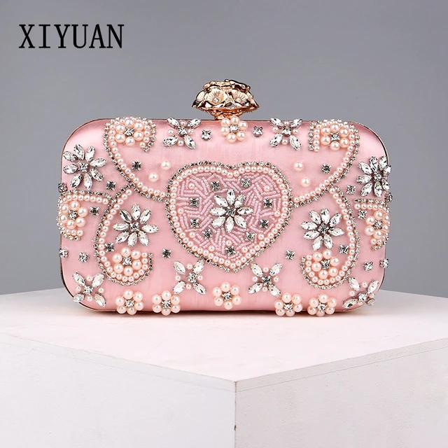 Rhinestone-motif velour shoulder bag - Light pink/Blackpink - Ladies | H&M  IN