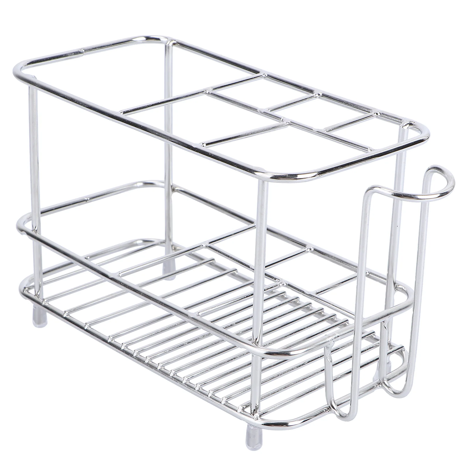 Stainless Steel Toothbrush Holder Storage Rack Shower Table Bracket Organizer Shelf Bathroom