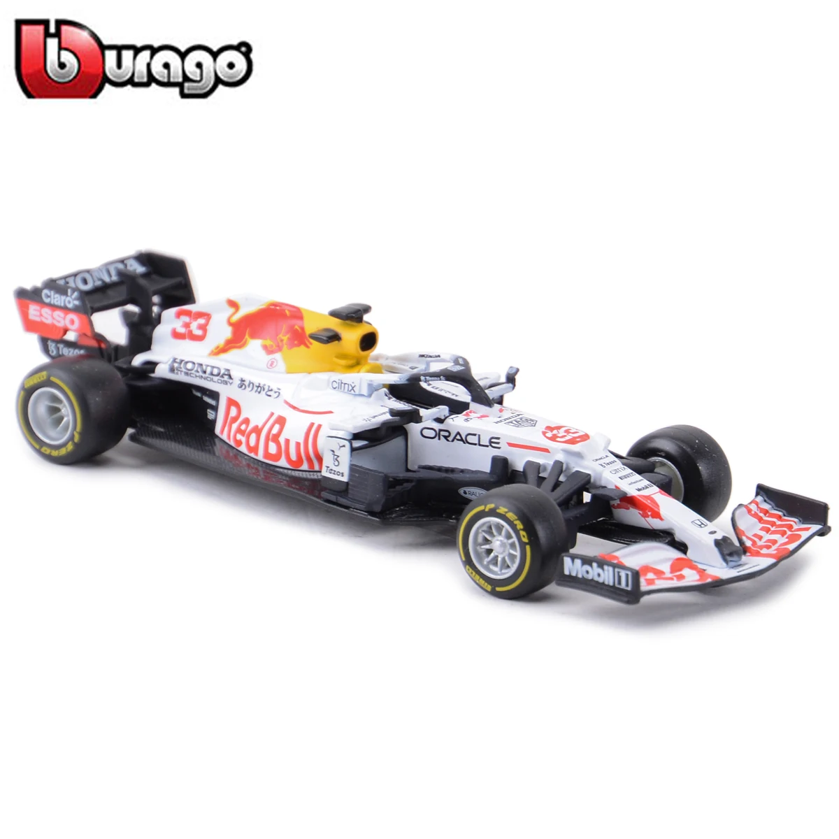 Bburago 1:43 2021 F1 Redbull Honda RB16 RB16B #11 Perez /33 Max Turkish White Painting Formula Racing Diecast Model Car 3