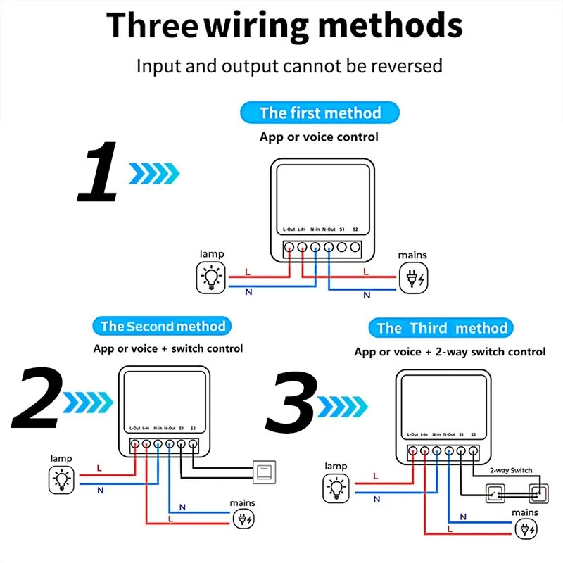 Smart Light Switch 16A Wifi Mini Smart Switch Wireless DIY Light Switches 2 Way Control Breaker Work with Tuya Smart Life Alexa Google Home