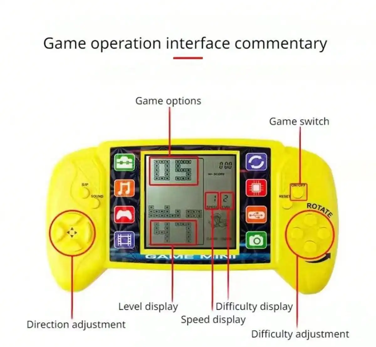 23-category game handheld PSP tetris game console classic toys for kids children pocket game console (battery not included) 2
