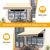 10'W x 8' H Retractable Awning for Patio, Manual Awnings, Sunshade Shelter Crank Handle, UV & Waterproof Polyester Cover and Al 6