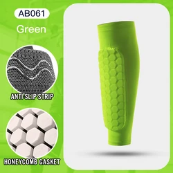 Shockproof Honeycomb Nylon Leg Sleeves & Shin Guards - XL (AB061-GN)